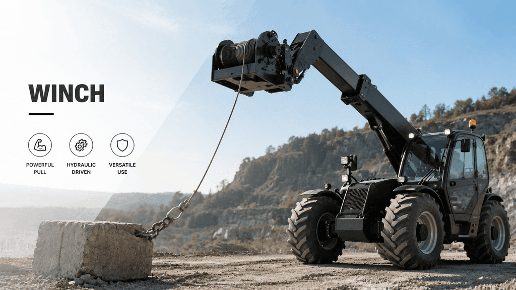 telehandler winch attachment