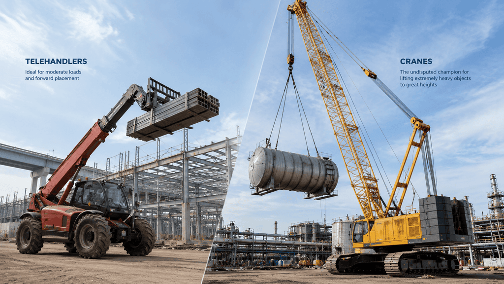Telehandler vs Crane
