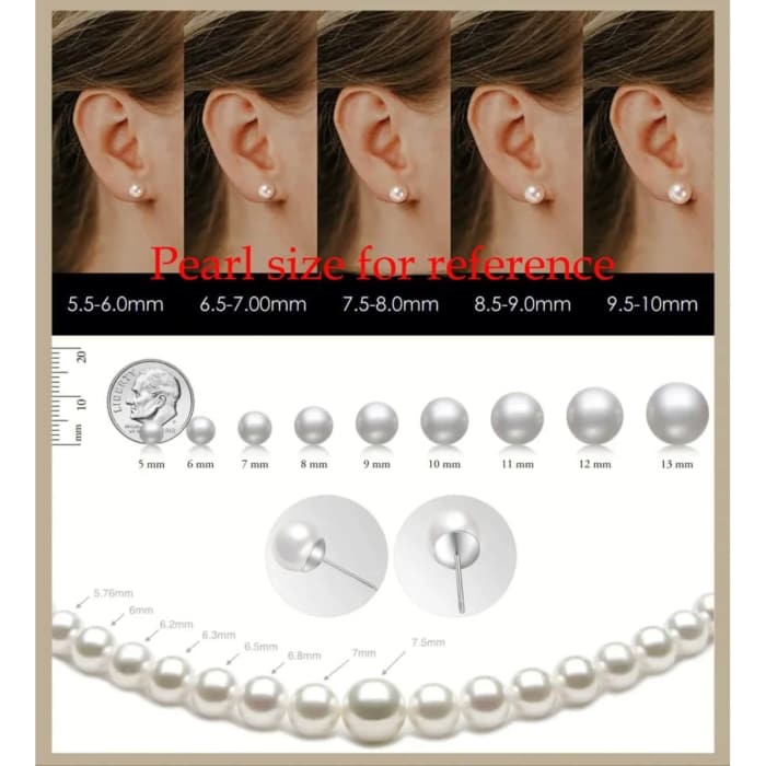 7.0mm AAA runde weiße Süßwasser Perle Anhänger – Bild 5