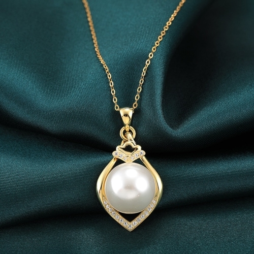 kette mit perlenanhänger gold