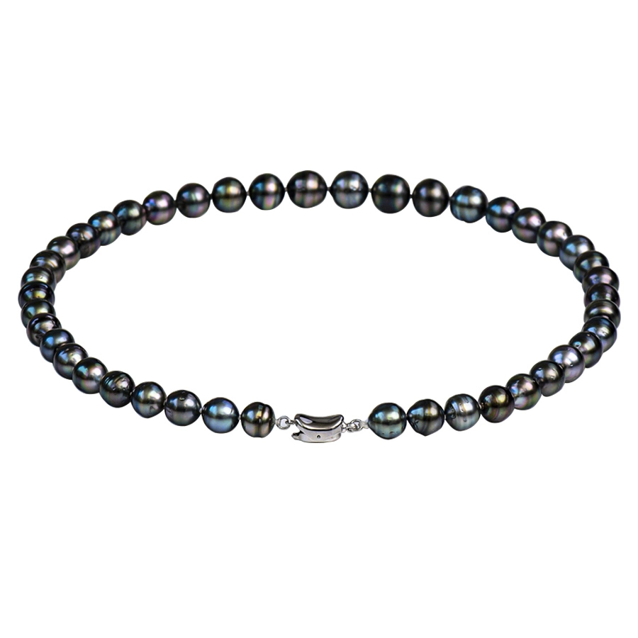 Schwarze Tahiti Barock Perlen Choker Kette echte Schwarze Tahiti Barock Choker Perlenkette Damen gold clasp