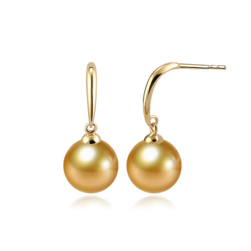 Südsee goldene perlen ohrstecker gold 750