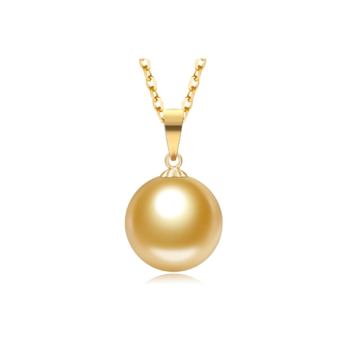 Kettenanhänger mit Perle - goldene Südsee Perle aus 18K Gold