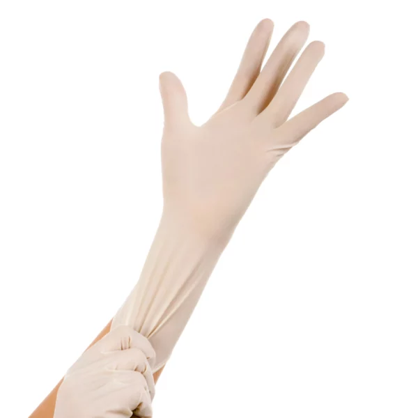 ถุงมือไนไตร 12" สีขาว ไม่มีแป้ง