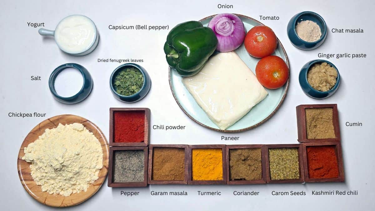 Paneer Tikka Recipe Ingredients Paneer Tikka Recipe Ingredients