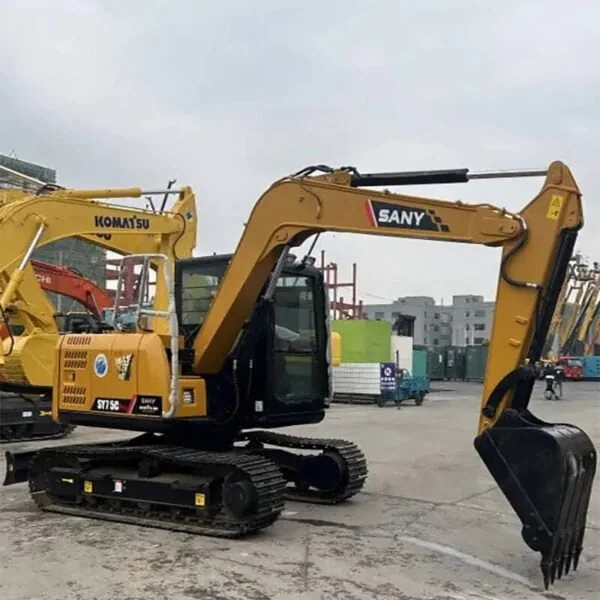 Used Sany SY75C Excavator For Sale Second Hand Mini Digger - Image 3