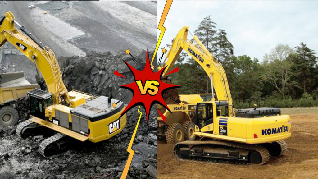 Caterpillar or Komatsu excavator