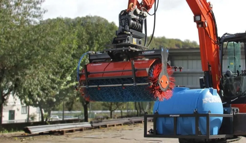 excavator broom 2