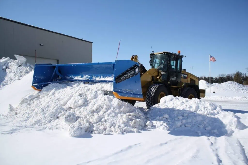 wheel loader snow blade attachment