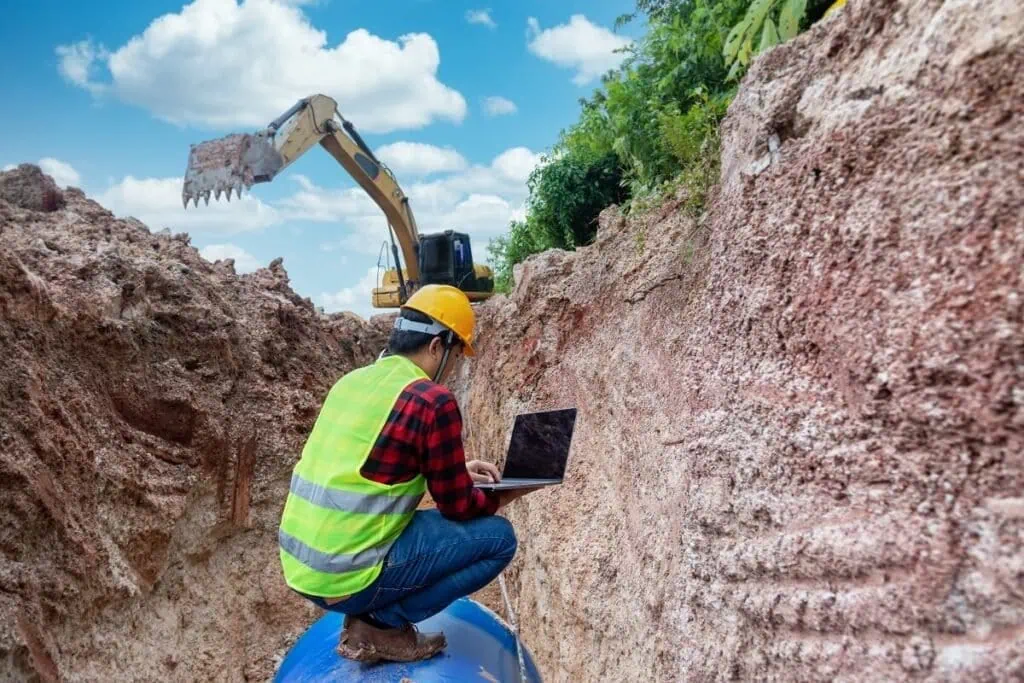 Trenching safety plumbing trench