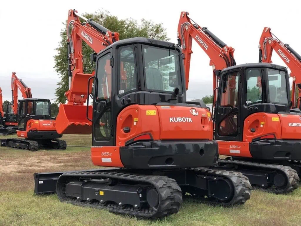 kubota excavator sizes