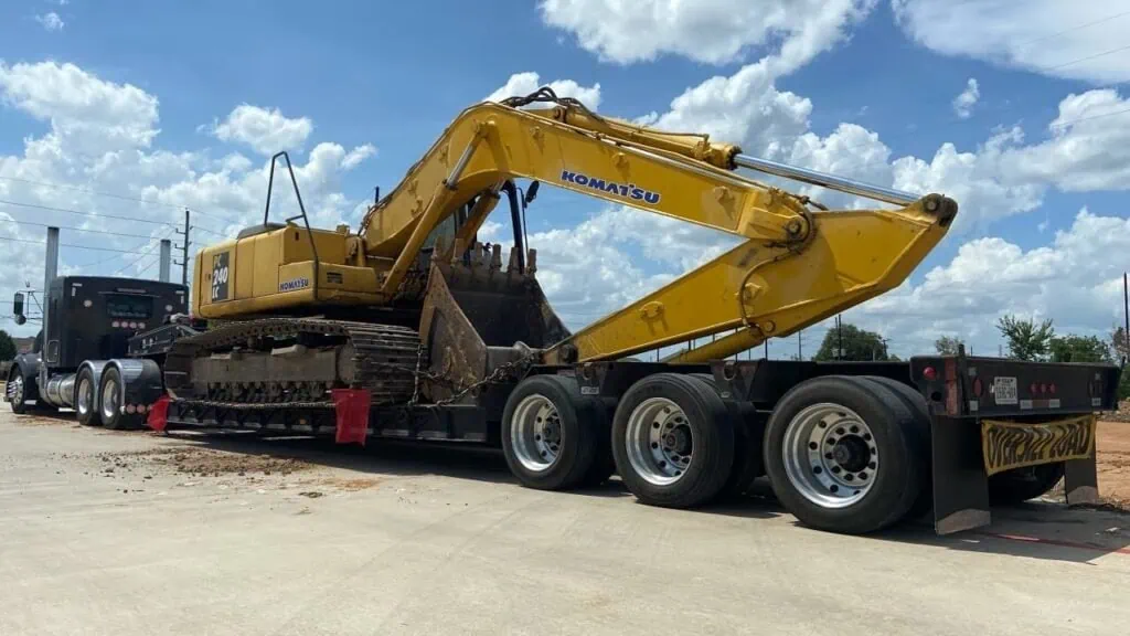 transporting excavators