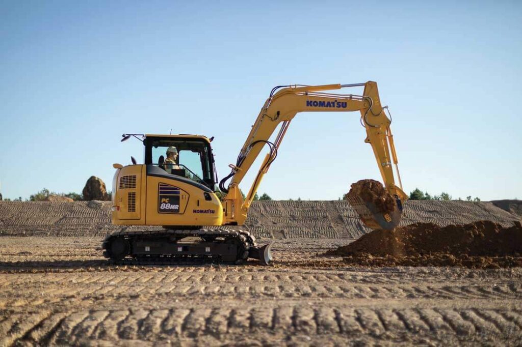 komatsu pc88mr excavator