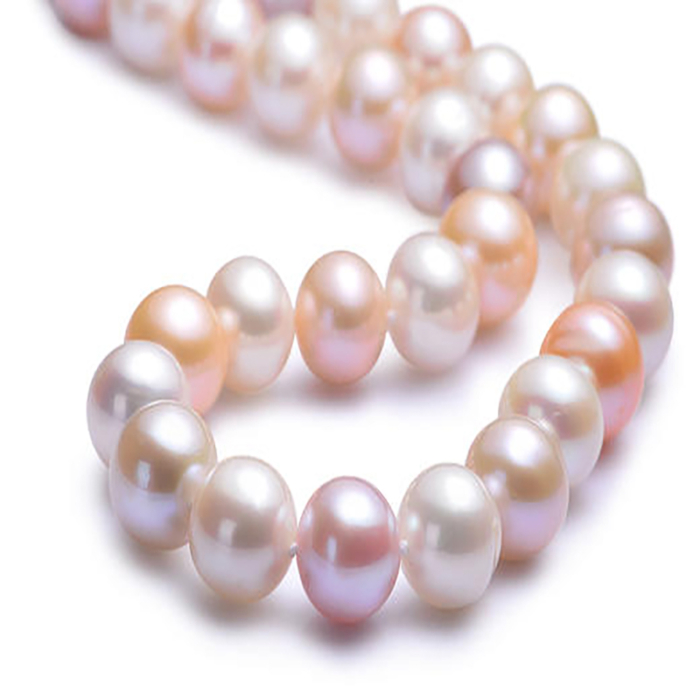 7.5-8.0mm AAA runde multicolor Süßwasserperlen Kette – Bild 4