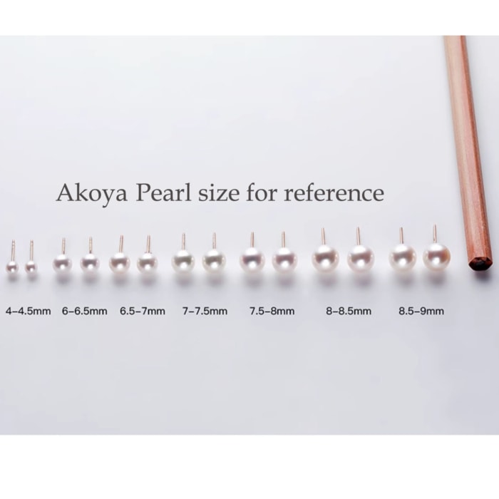 Perlenstecker aus Akoya-Perlen in verschiedenen Größen
