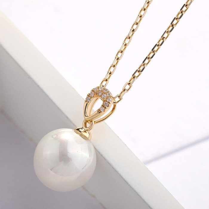 gold kette anhänger perle