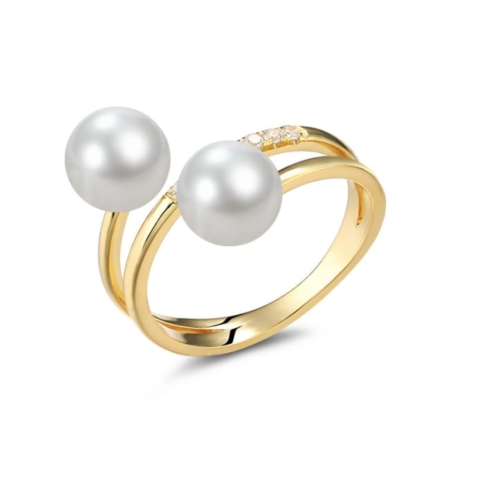 Ring mit Perle gold