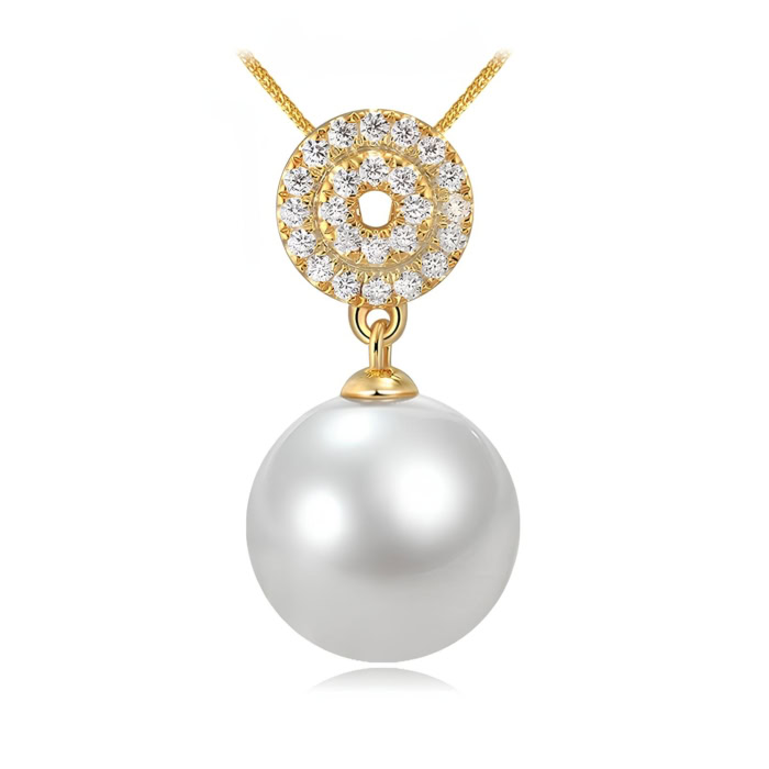 perlen anhänger gold mit diamanten