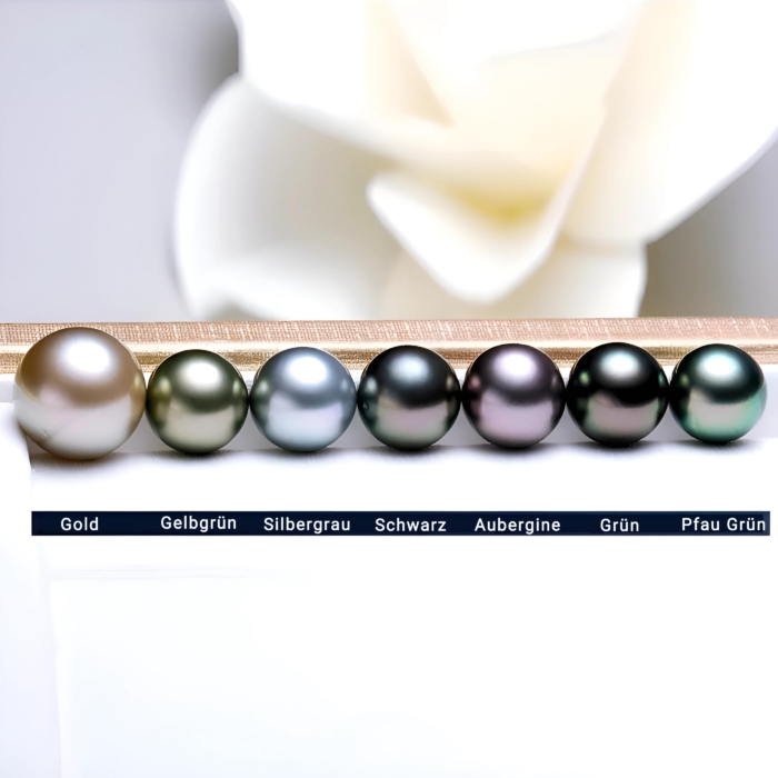 Gold Creolen mit Perlen aus Tahiti 9.0mm AAA rund – Bild 4