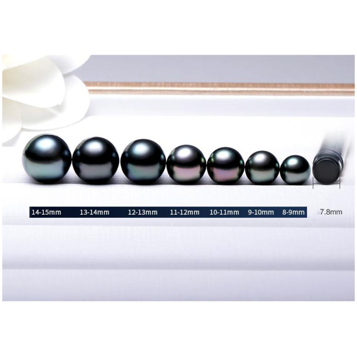 Gold Creolen mit Perlen aus Tahiti 9.0mm AAA rund – Bild 6