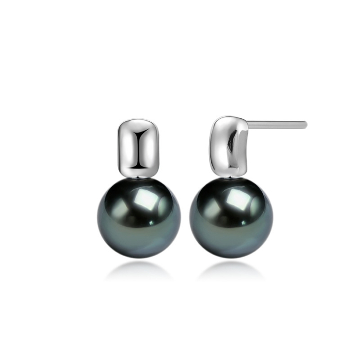 9.0mm AAA runde Tahiti Perlen Ohrstecker