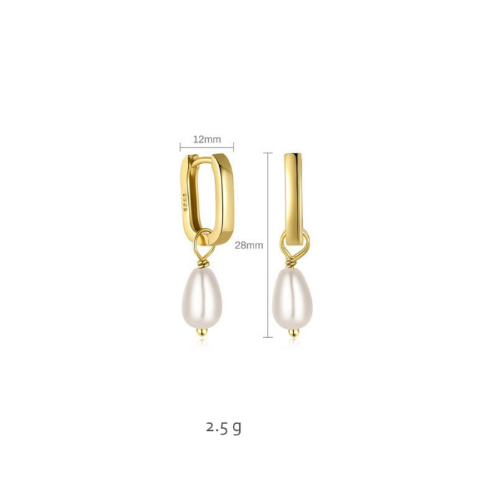 925er Silber Barockperlen Ohrringe