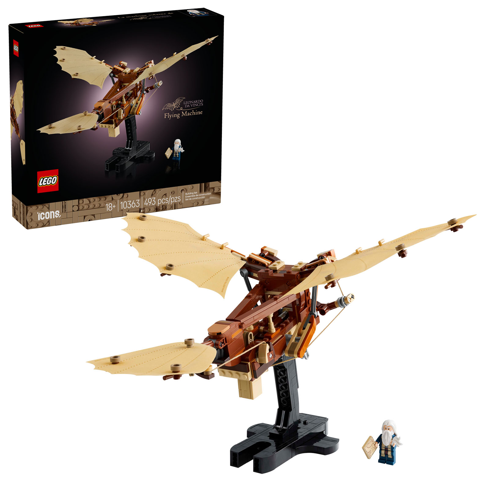 Nouveauté LEGO ICONS 2025 le set 10363 Leonardo da Vinci's Flying