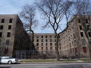 Rosenwald Courts, east side courtyard, S. Michigan Avenue between 46th and 47th Street.