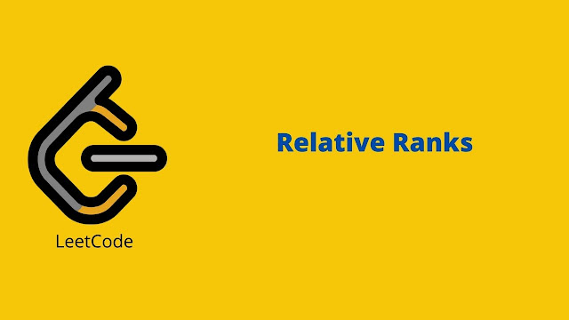 Leetcode Relative Ranks problem solution