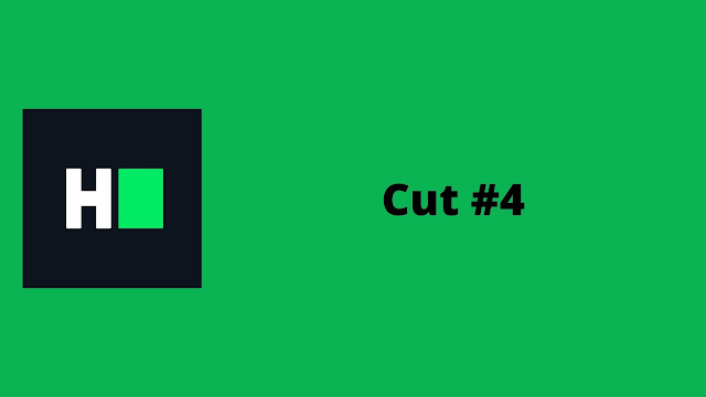 HackerRank Cut #4 problem solution