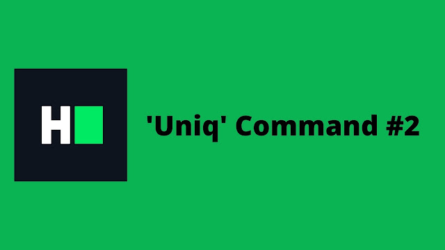 HackerRank 'Uniq' Command #2 problem solution