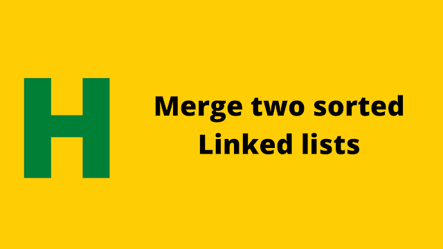 Hacekrrank Merge two sorted linked lists solution