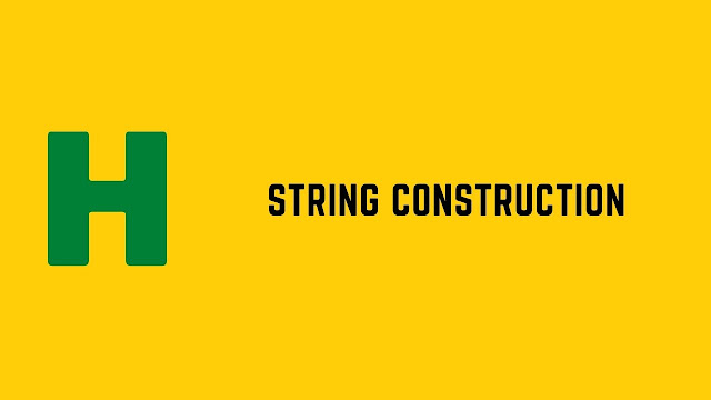 HackerRank String Construction problem solution