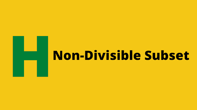 HackerRank Non-Divisible Subset problem solution