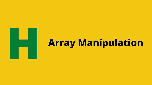 HackerRank Array Manipulation Interview preparation kit solution