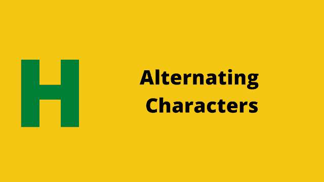 HackerRank Alternating Characters Interview preparation kit solution