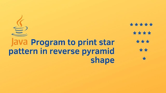 Java program to print star pattern in reverse pyramid shape