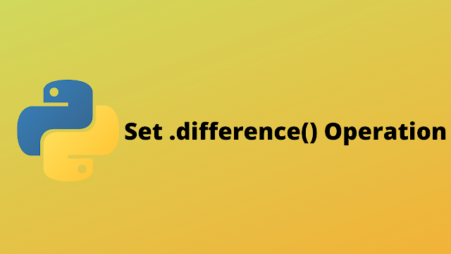 HackerRank Set .difference() Operation solution in python