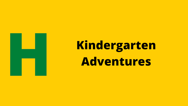 HackerRank Kindergarten Adventures problem solution