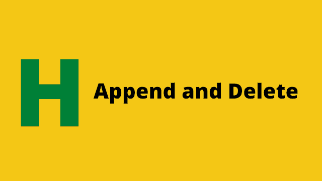 HackerRank Append and Delete problem solution