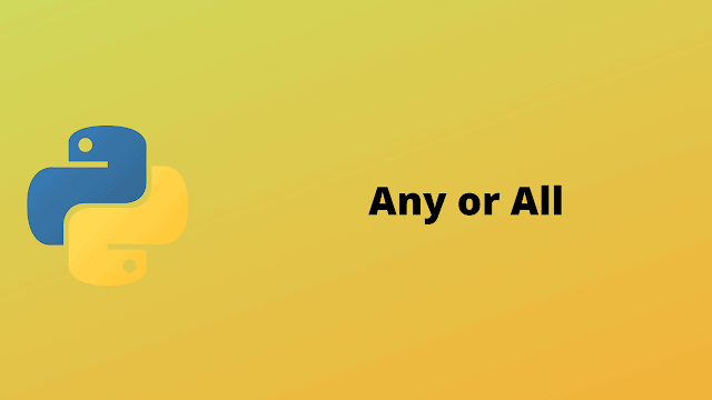 HackerRank Any or All solution in python