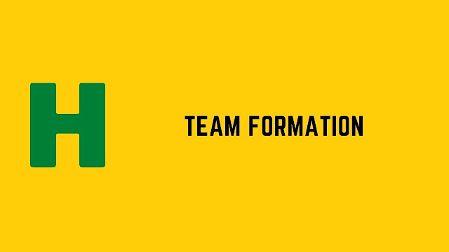 HackerRank Team Formation problem solution