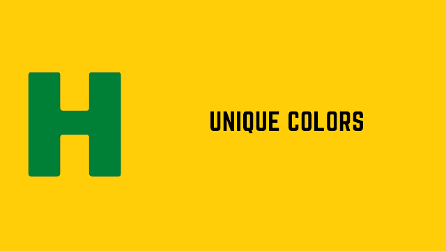 HackerRank Unique Colors problem solution