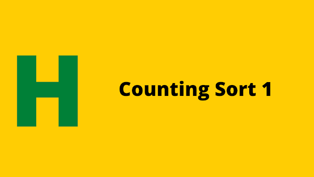 HackerRank Counting Sort 1 problem solution