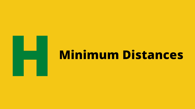 HackerRank Minimum Distance problem solution