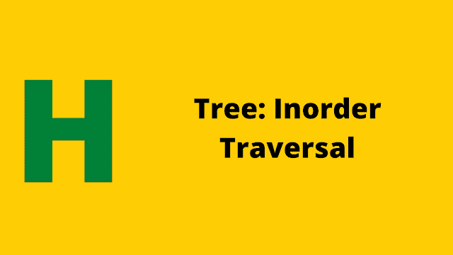 Hackerrank Tree: Inorder Traversal problem solution