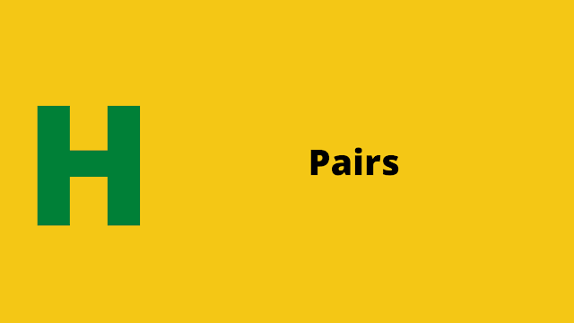 HackerRank Pairs Interview preparation kit solution