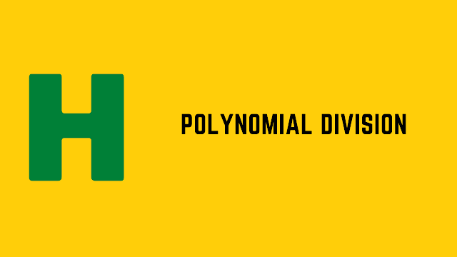 HackerRank Polynomial Division problem solution