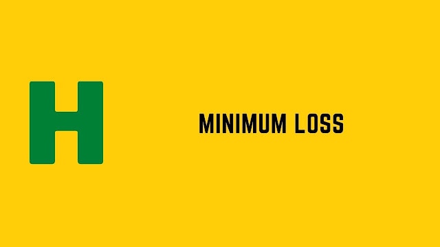 HackerRank Minimum Loss problem solution