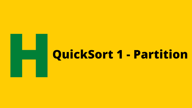 HackerRank Quicksort 1 - Partition problem solution